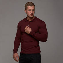 New Brand Polo Shirt Men Casual Fashion Breathable Cotton Polo Tshirt Men Business Long Sleeve Fitness Sports Poloshirt Men 2024 - buy cheap