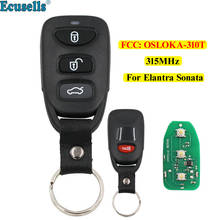 3 + 1/4 botones con transmisor de mando a distancia, control fob 315MHz para Hyundai Elantra Sonata 2007-2010 2024 - compra barato