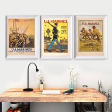 Carteles e impresiones Vintage de la guerra mundial 1, carteles de publicidad americana, imágenes de pared de captación del ejército, pintura en lienzo artística, decoración del hogar para Bar 2024 - compra barato