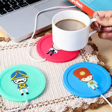 1Pcs Cartoon creative Silicone Coaster USB electric Insulation coaster Heating Coffee Tea Warmer Pad Mat 2024 - buy cheap