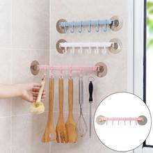 Strong Adhesive Wall Mounted 6-Hook Kitchen Bathroom Hanger Wall Hanging Hooks Storage Rack Holder Kitchen Storage Organization 2024 - buy cheap