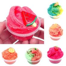 Fluffy Fruit Watermelon Strawberry Slime Clay Filler Clear Slime Box Toys for Children Stress Relief Kids Adult Stretchy Toys 2024 - buy cheap