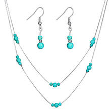 NEW Fashion Bridal Jewelry Sets for Women Pendant Necklace Hook Dangle Earrings Statement Jewelry Gift 2024 - buy cheap