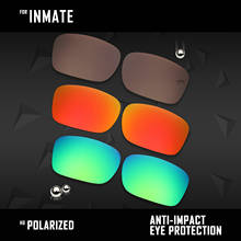 OOWLIT 3 Pairs Polarized Sunglasses Replacement Lenses for Oakley Inmate-Brown & Fire Red & Emerald Green 2024 - buy cheap