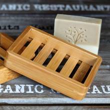 Wooden Natural Bamboo Soap Dishes Tray Holder Storage Soap Rack Plate Box Container Portable Bathroom Soap Dish Storage Box 2024 - купить недорого