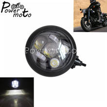 Motorcycles Black 5 3/4" Retro Headlight LED HI/LO DRL Vintage Front Head Light for Harley Touring Dyna Bobber Chopper Cruisers 2024 - buy cheap