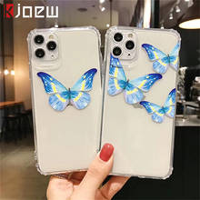 Kjoew bela borboleta caso de telefone para iphone 11 pro x xr xs max 7 8 plus se 2020 silicone claro à prova de choque macio tpu volta capa 2024 - compre barato