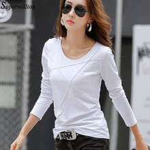 Tshirt Women Long Sleeve T shirt 2022 Spring Autumn Top White Black Casual T-Shirt Trendy Tee Shirt Femme Camisetas Mujer G17 2024 - buy cheap