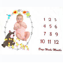 Animal Newborn Baby Monthly Milestone Blanket Photo Background Props Mat Months Rug Backdrop Kids Infant Photography Accessories 2024 - buy cheap