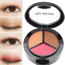 Eyeshadow Palette 3 Colors Long Lasting Beauty Cosmetic Makeup Gift for Women Eye Makeup Cosmetics Eyeshado Brush With Mirror 2024 - buy cheap
