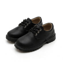 SKOEX-zapatos de vestir para niño, uniforme escolar de cuero con cordones, Oxford, para fiesta, boda Formal, talla 25-38 2024 - compra barato