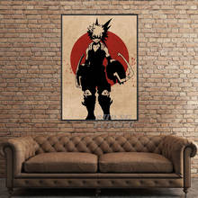 Bakugou meu herói academia anime arte lona poster imprime decoração da parede casa pintura 2024 - compre barato