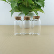 Mini frasco de vidro para armazenamento, frasco pequeno de vidro 24 tamanhos 37*70mm 50ml para garrafa picante e rolha, frascos com rolha 2024 - compre barato