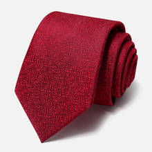 Corbata roja de alta calidad para novio, corbata de seda de poliéster de 8CM de ancho para hombre, corbata de negocios para regalo, 2021 2024 - compra barato