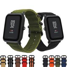 Reemplazo de Correa de nylon colorido de alta calidad para Amazfit Bip para Xiaomi Huami Amazfit pulsera de banda Huami correa de muñeca 20mm 2024 - compra barato