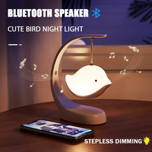 Светодиодный ночсветильник с Bluetooth-динамиком, многоцветная Лампа с плавным затемнением и подсветкой в виде птицы, украшение для детской комнаты, спальни, подарок 2024 - купить недорого