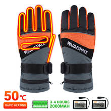 Luvas da motocicleta do inverno à prova dwaterproof água elétrico luvas aquecidas térmicas guantes moto alimentado por bateria equitação luvas 2024 - compre barato