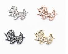 20*13mm dog micro pave cz zircon cubic zirconia beads DIY Copper necklace charm bracelet connectors accessories 3gr2 2024 - buy cheap