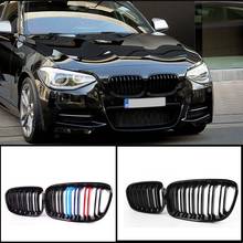 Front Kidney Grille Glossy Black M Color For BMW 1 Series F20 F21 2011-14 pre-LCI 2024 - buy cheap