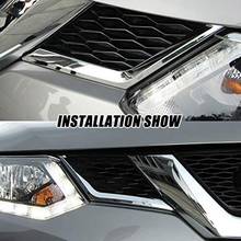 2Pcs Chrome Front Mesh Grille Grill Head Light Cover Trim for Nissan Rogue X-Trail T32 2014 2015 2016 2024 - buy cheap