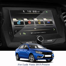 Para LADA Vesta 2015-Decoración de coche de regalo para pantalla de navegación GPS película de vidrio pegatinas internas Auto accesorio 2024 - compra barato