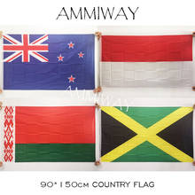 AMMIWAY 90*150 см 3x5 футов Новая Зеландия Индонезия Беларусь Ямайка Национальный летающий фотофлаг и баннеры 2024 - купить недорого