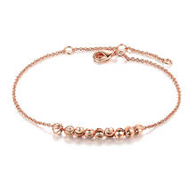 Korea Simple Design Geometric Bead Bracelet Charming Women's Wedding Rose Gold Bracelet Accessories Elegant Lady Party Jewelry 2024 - buy cheap