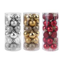 Bolas de decoración para árbol de Navidad, adornos colgantes para fiestas, 24 piezas, 3cm, L4MB 2024 - compra barato