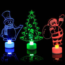 Decoración navideña para el hogar, luces LED de colores para árbol, Papá Noel, luz nocturna, navidad, regalos de Año Nuevo para niños, lámpara de Luz Navideña 2024 - compra barato
