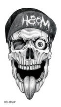 Водостойкая Временная тату-наклейка на боди, Мексиканский череп, тату-наклейки флэш-тату, временные татуировки для девочек, женщин и мужчин 2024 - купить недорого