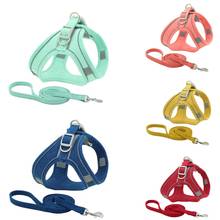 Reflective Nylon Pet Dog Harness Dog Chest Harness Breathable Dogs Padded Vests Adjustable Chest Strap Safety Lead All Weathers 2024 - buy cheap