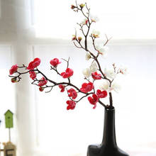 Flores artificiais de seda japão ameixa flores de cerejeira flores falsas flores sakura ramos de árvore casamento decoração do quarto casa 2024 - compre barato