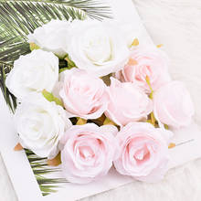 30pcs White Rose Artificial Silk Flowers Heads DIY Flower Wall Wedding Decoration Accessories Scrapbooking Fake Flower Head 2024 - купить недорого