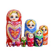 10 camadas/conjunto matryoshka de madeira russa aninhamento boneca desktop decoração crianças presentes natal brinquedos educativos 2024 - compre barato