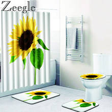 Floral Printed Bath Mat Shower Room Floor Mat Microfiber Bath Mat Toilet Rug Waterproof Shower Curtain Carpet for Bathroom 2024 - buy cheap