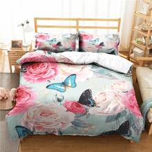 Girls Bedding Set Full Queen King Size All Season Duvet Cover Flower Print Natural Scenery Bed Linen Set Bedroom Dcor 2/3 Piece 2024 - buy cheap