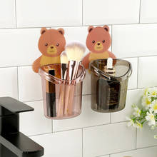 Cute Bear Toothbrush Holder Storage Rack Bathroom Accessories Set Toothpaste Holder Tooth Brush Stand Shelf Bath Accessories 2024 - buy cheap