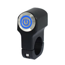 22mm LED Blue Light Motorcycle Handlebar Headlight Switch Fog Light ON/OFF Button Waterproof For Sport Dirt Electric Bike 2024 - buy cheap