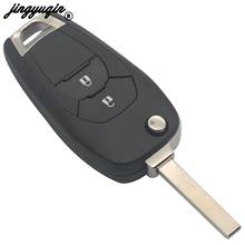 jingyuqing 10pcs/lot For Chevrolet Cruze Malibu Chevy Flip Folding Key Case Replacement 2 Button Remote Car Key Shell Fob 2024 - buy cheap