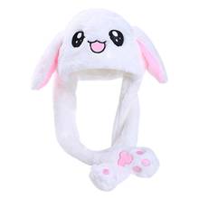 Cute Moving Hat Rabbit Ears Plush Sweet Cute Airbag Cap Soft Plush Sweet Cute Airbag Cap Gifts 2024 - buy cheap