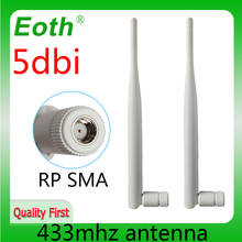 433 mhz antena 5dbi lora lorawan 433 mhz RP-SMA conector antenas 433 m de borracha antena sem fio repetidor iot watermeter antenas 2024 - compre barato