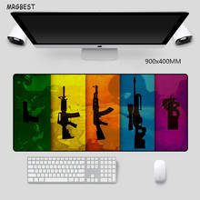 MRGBEST-alfombrilla grande para ratón de Gaming CSGO, 5 colores, antideslizante, duradera, de goma, para escritorio, para teclado CSGO LOL 2024 - compra barato