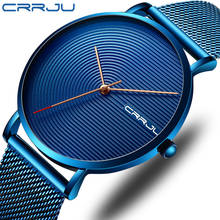 CRRJU-reloj militar de cuarzo para hombre, cronógrafo de lujo, de pulsera, a la moda 2024 - compra barato