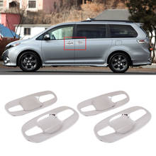 Car Door Handle Cup Bowl Cover Trim Silver ABS Fit For Toyota Sienna MK3 XL30 2011 2012 2013 2014 2015 2016 2017 2018 2019 2020 2024 - buy cheap