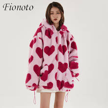 Chaqueta de algodón con capucha para mujer, abrigo grueso y cálido de manga larga con estampado de corazón, estilo Harajuku coreano, a la moda, invierno, 2021 2024 - compra barato