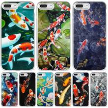 Chinese Koi Fishes animal Phone Case Transparent soft For iphone 5 5s 5c se 6 6s 7 8 11 12 plus mini x xs xr pro max 2024 - buy cheap