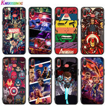 Marvel-funda de Los Vengadores para Samsung Galaxy, carcasa negra para teléfono Samsung Galaxy A9, A8, Star A8S, A7, A6, A6S, A5, A3 Plus, 2018, 2017, 2016, A750 2024 - compra barato