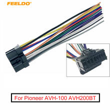 FEELDO Car ISO 16Pin Harness Radio Wire Adapter for Pioneer AVH-100 AVH200BT CD Radop Wiring Connector Power Cable 2024 - buy cheap