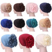 1PC Women Flower Muslim Ruffle Cancer Chemo Hat Beanie Scarf Turban Head Wrap Cap 2024 - buy cheap