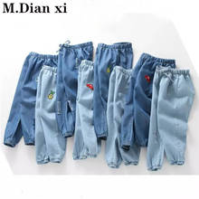 Kids Jeans Pants 2020 Children's Jeans Boys' Summer Mosquito-proof Pants Girls' Cartoon Embroidered Thin Jeans 2-6Y Kids 2024 - buy cheap
